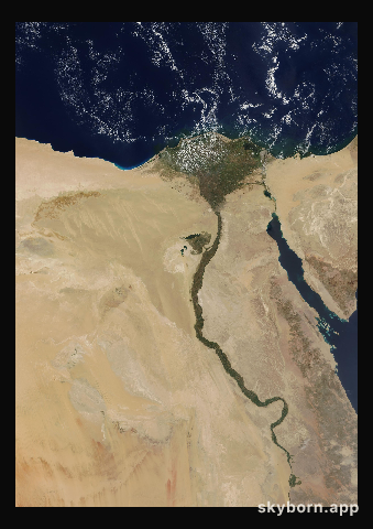 The Earth on 18 September 2001 · Nile Delta and Sinai