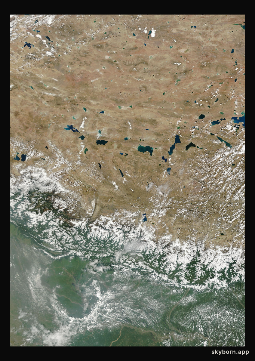 The Earth on 26 September 2001 · Himalaya and Tibet