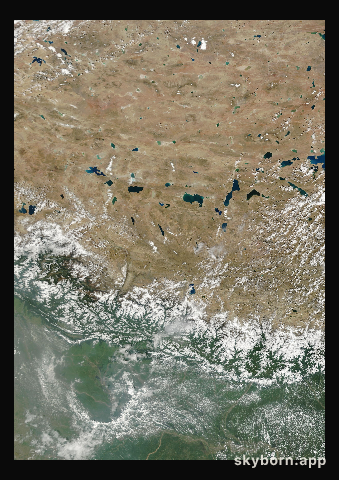 The Earth on 26 September 2001 · Himalaya and Tibet