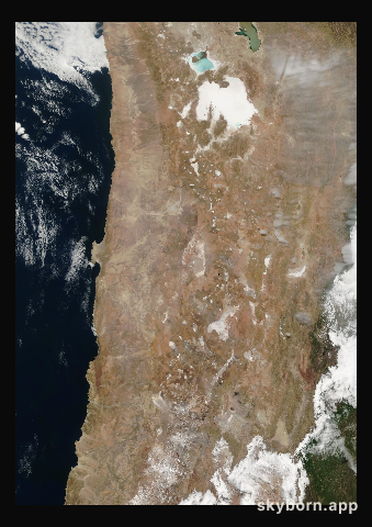 The Earth on 30 September 2001 · Atacama and the Andes