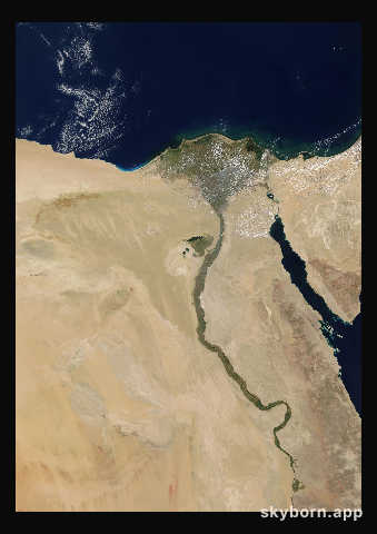 The Earth on 1 October 2001 · Nile Delta and Sinai