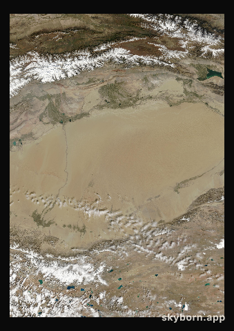 The Earth on 2 October 2001 · Taklamakan Desert