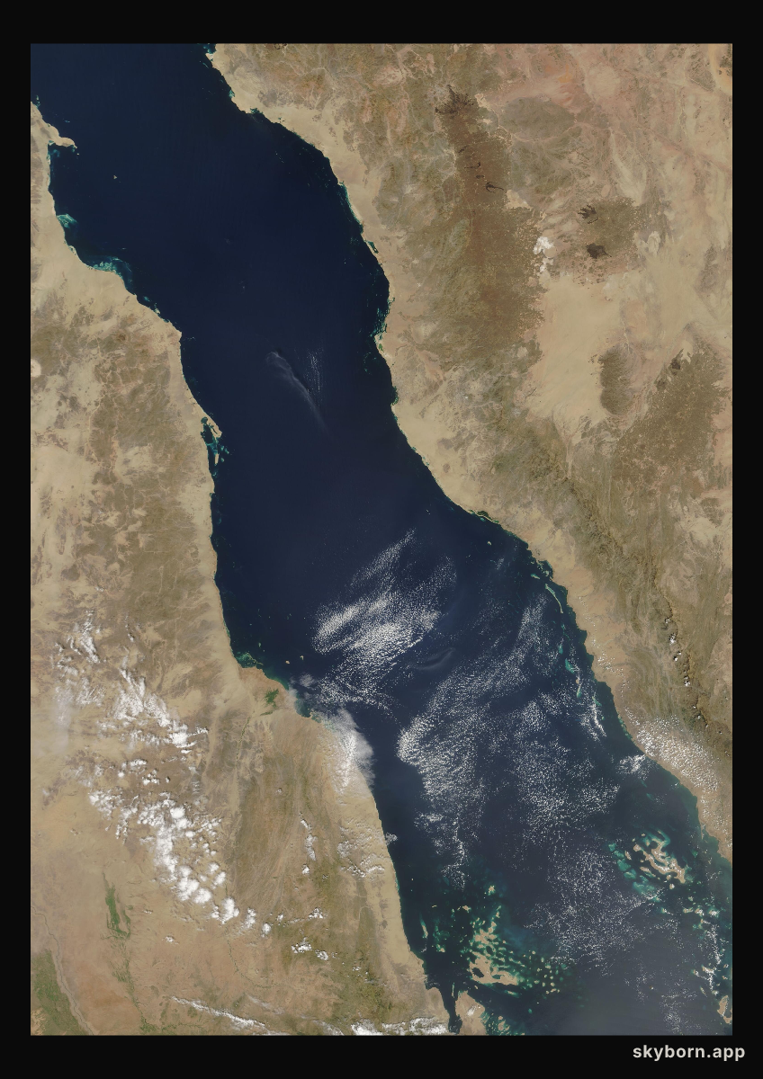 The Earth on 5 October 2001 · Red Sea