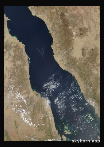 The Earth on 5 October 2001 · Red Sea