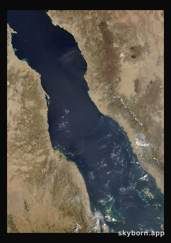 The Earth on 10 October 2001 · Red Sea