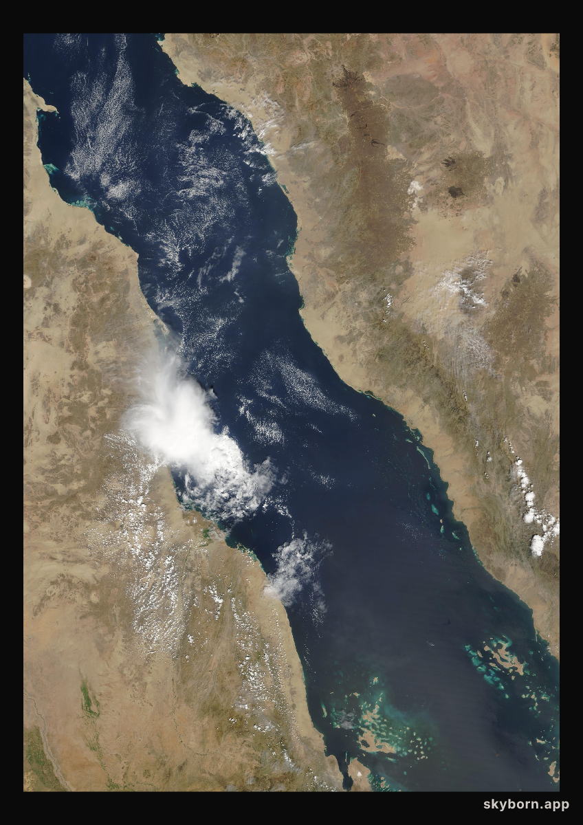 The Earth on 12 October 2001 · Red Sea