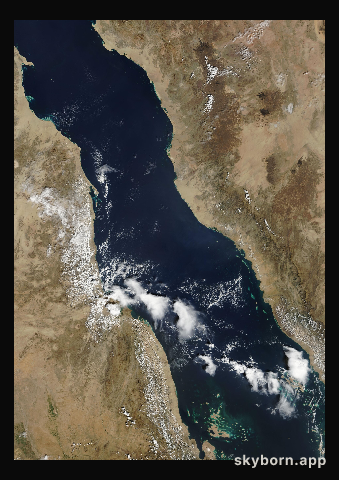 The Earth on 26 October 2001 · Red Sea