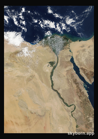 The Earth on 1 November 2001 · Nile Delta and Sinai