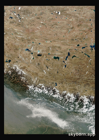 The Earth on 2 November 2001 · Himalaya and Tibet