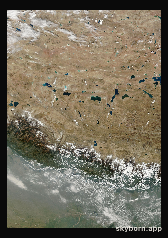The Earth on 4 November 2001 · Himalaya and Tibet