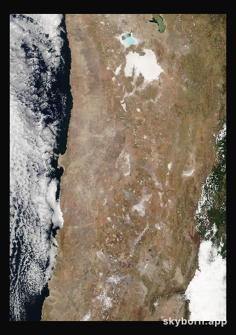 The Earth on 6 November 2001 · Atacama and the Andes