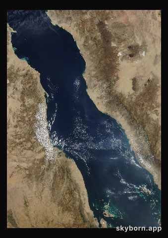 The Earth on 9 November 2001 · Red Sea
