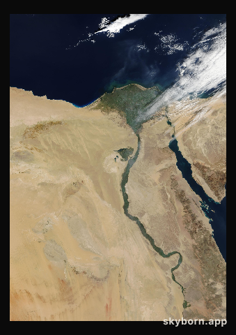 The Earth on 10 November 2001 · Nile Delta and Sinai