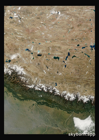 The Earth on 13 November 2001 · Himalaya and Tibet
