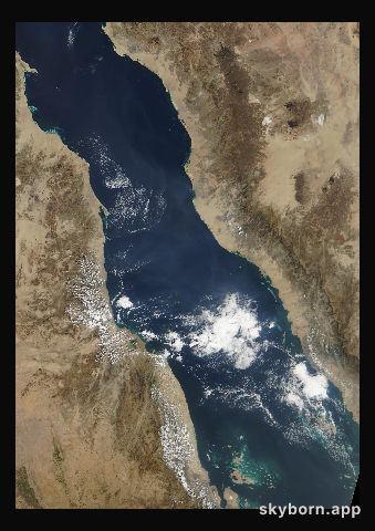 The Earth on 16 November 2001 · Red Sea