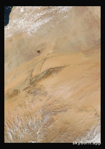 The Earth on 22 November 2001 · Eye of the Sahara, Mauritania