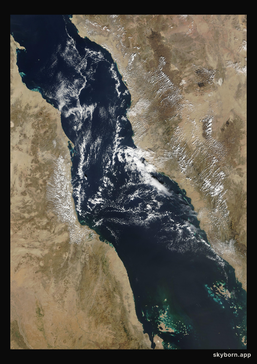 The Earth on 29 November 2001 · Red Sea