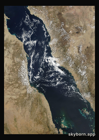 The Earth on 29 November 2001 · Red Sea