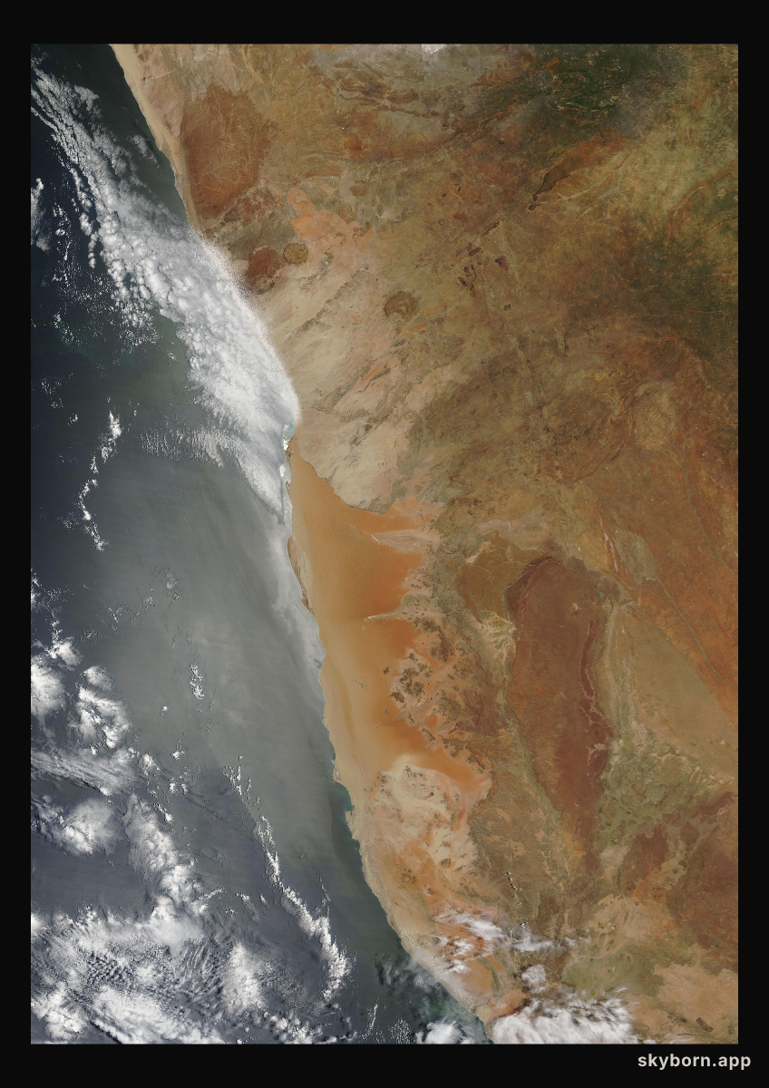 The Earth on 3 December 2001 · Namib Desert