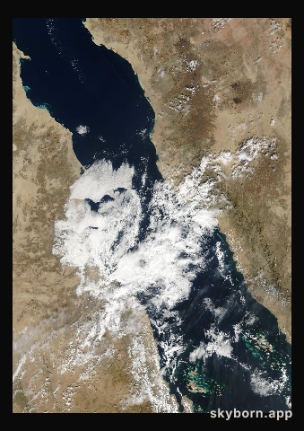 The Earth on 8 December 2001 · Red Sea