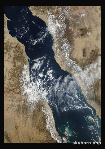 The Earth on 11 December 2001 · Red Sea