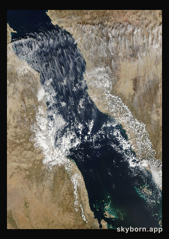 The Earth on 15 December 2001 · Red Sea