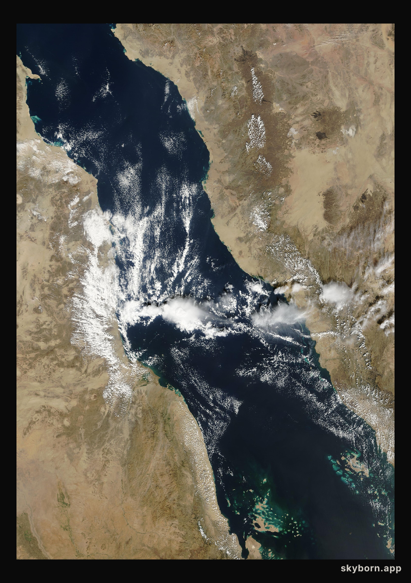 The Earth on 24 December 2001 · Red Sea