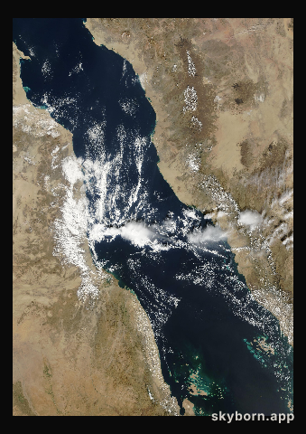 The Earth on 24 December 2001 · Red Sea