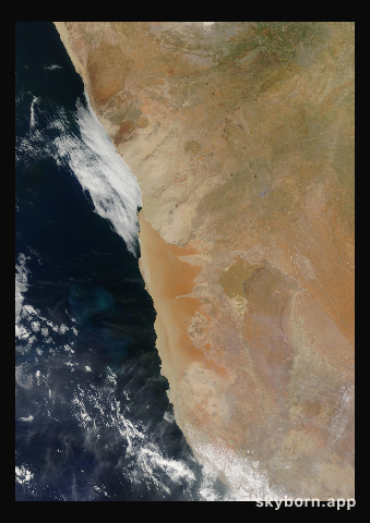The Earth on 25 December 2001 · Namib Desert
