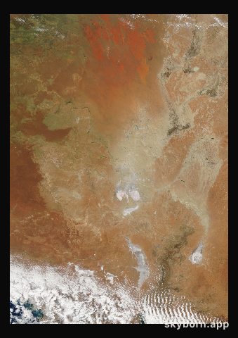 The Earth on 1 January 2002 · Lake Eyre, Australia