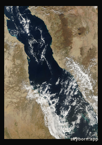 The Earth on 2 January 2002 · Red Sea