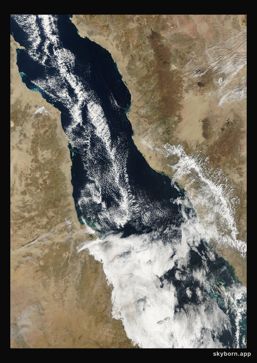 The Earth on 9 January 2002 · Red Sea