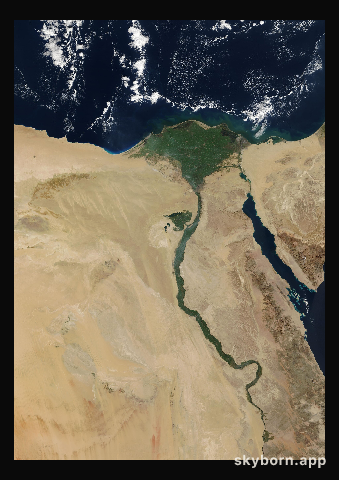 The Earth on 17 January 2002 · Nile Delta and Sinai
