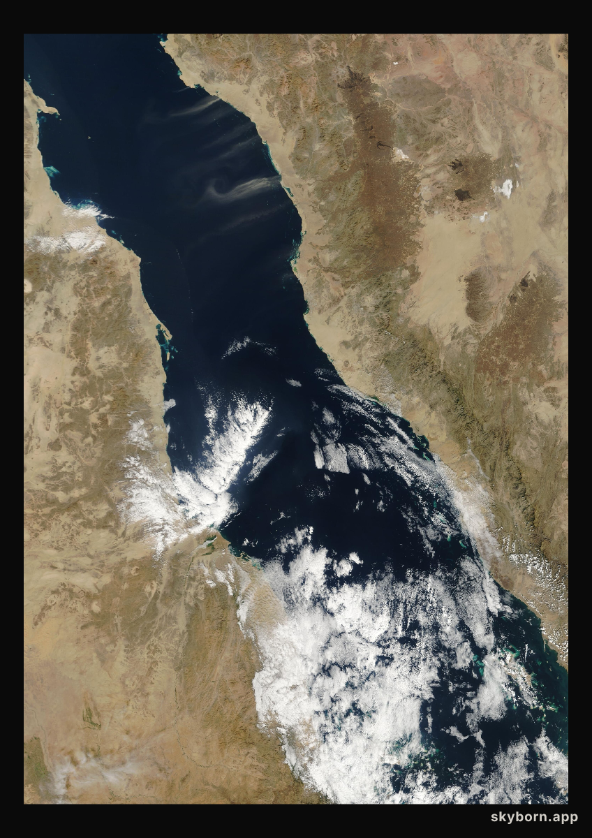 The Earth on 18 January 2002 · Red Sea