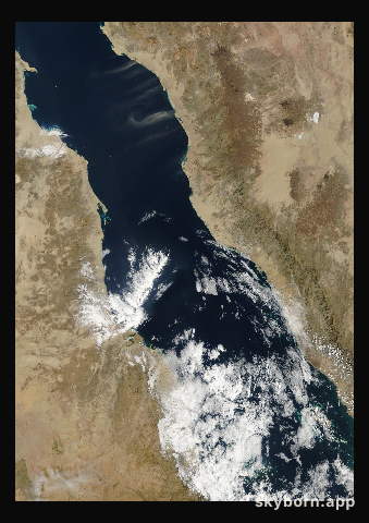 The Earth on 18 January 2002 · Red Sea