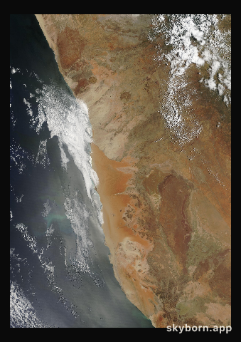 The Earth on 20 January 2002 · Namib Desert
