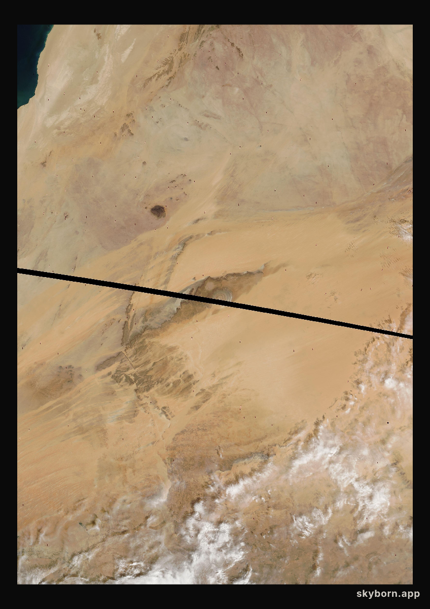 The Earth on 21 January 2002 · Eye of the Sahara, Mauritania
