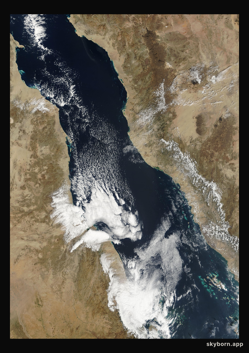 The Earth on 23 January 2002 · Red Sea