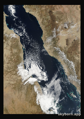The Earth on 23 January 2002 · Red Sea