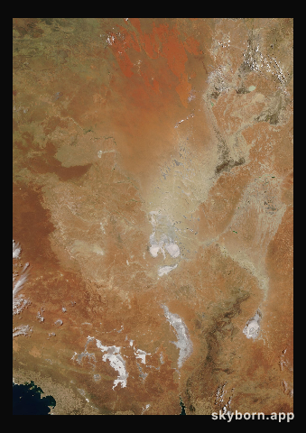 The Earth on 24 January 2002 · Lake Eyre, Australia