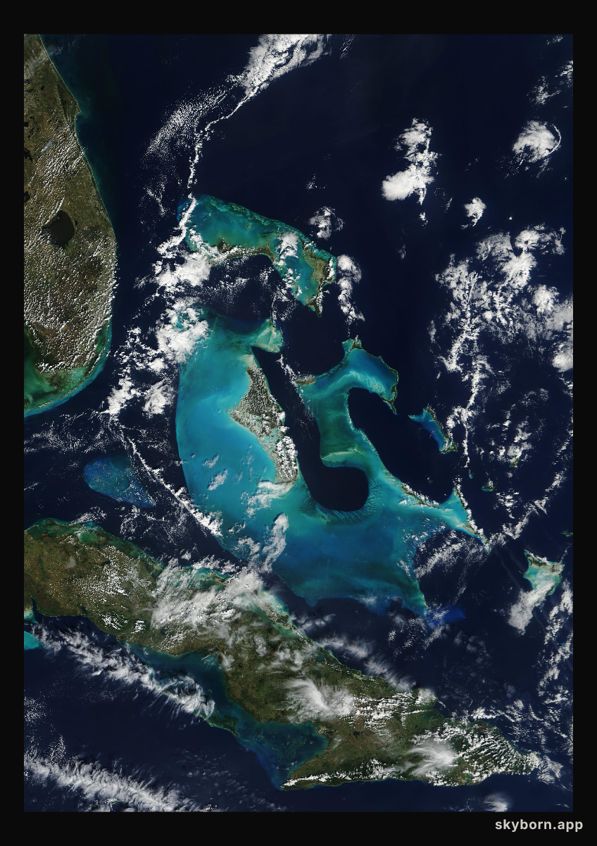 The Earth on 25 January 2002 · Bahamas