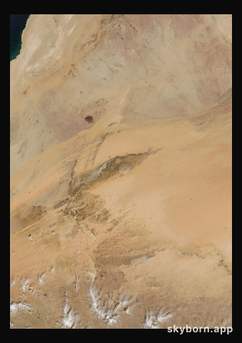 The Earth on 30 January 2002 · Eye of the Sahara, Mauritania