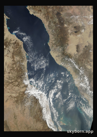 The Earth on 4 February 2002 · Red Sea