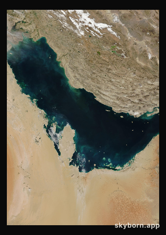 The Earth on 7 February 2002 · Persian Gulf