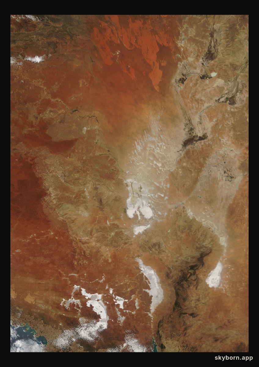 The Earth on 10 February 2002 · Lake Eyre, Australia
