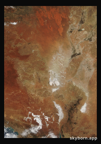 The Earth on 10 February 2002 · Lake Eyre, Australia