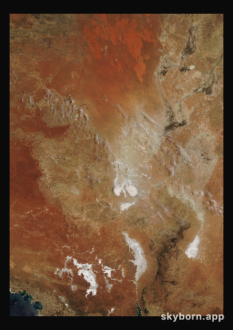 The Earth on 12 February 2002 · Lake Eyre, Australia