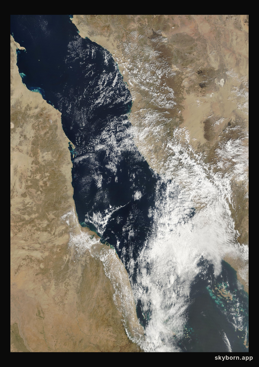 The Earth on 17 February 2002 · Red Sea