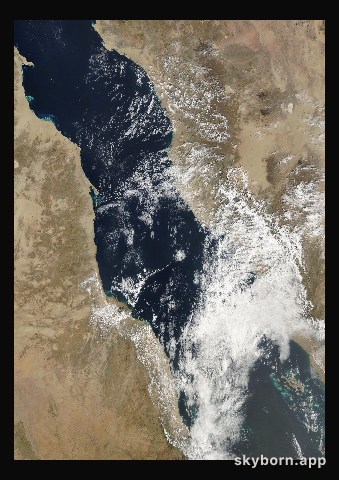 The Earth on 17 February 2002 · Red Sea