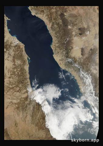 The Earth on 20 February 2002 · Red Sea